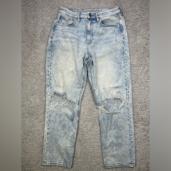 American Eagle Jeans Womens 6 90s Boyfriend Comfort Stretch Waistband Acid Wash - Picture 1 of 6